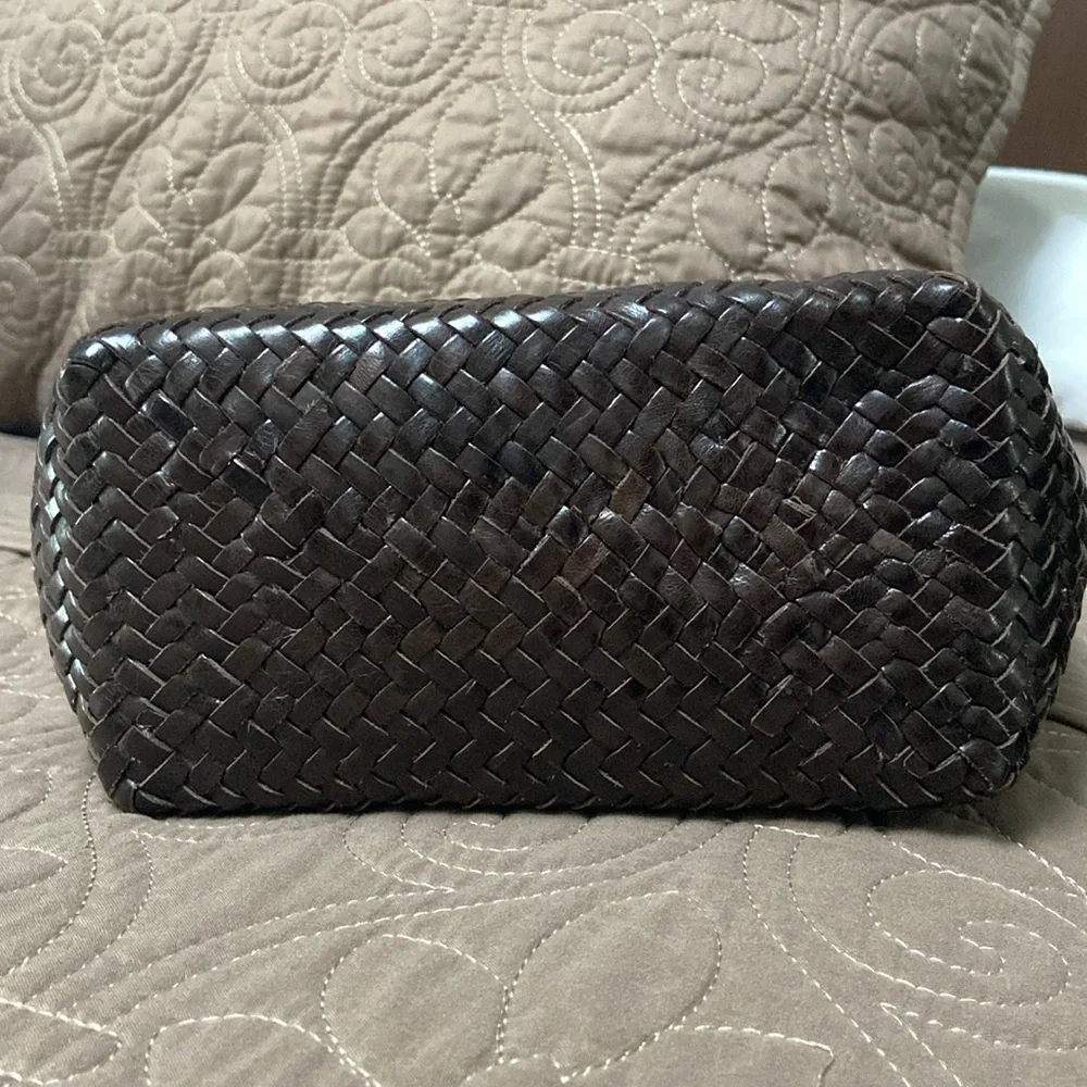 Massimo Dutti woven bag dark brown - Picture 5 of 12